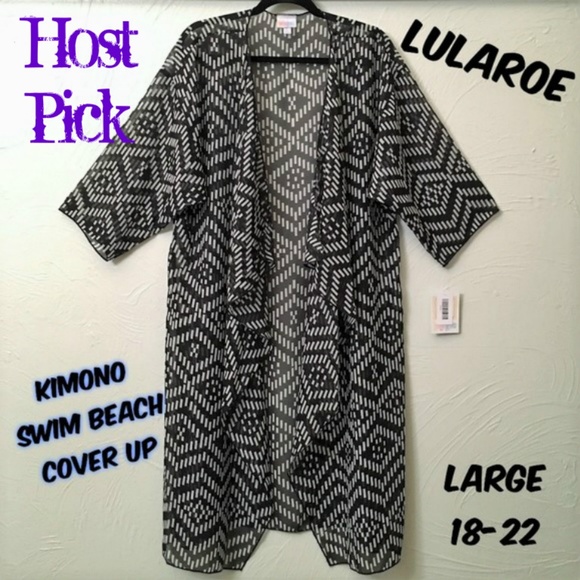LuLaRoe Other - NEW❤️Gorgeous BLACK & WHITE Shirley Kimono